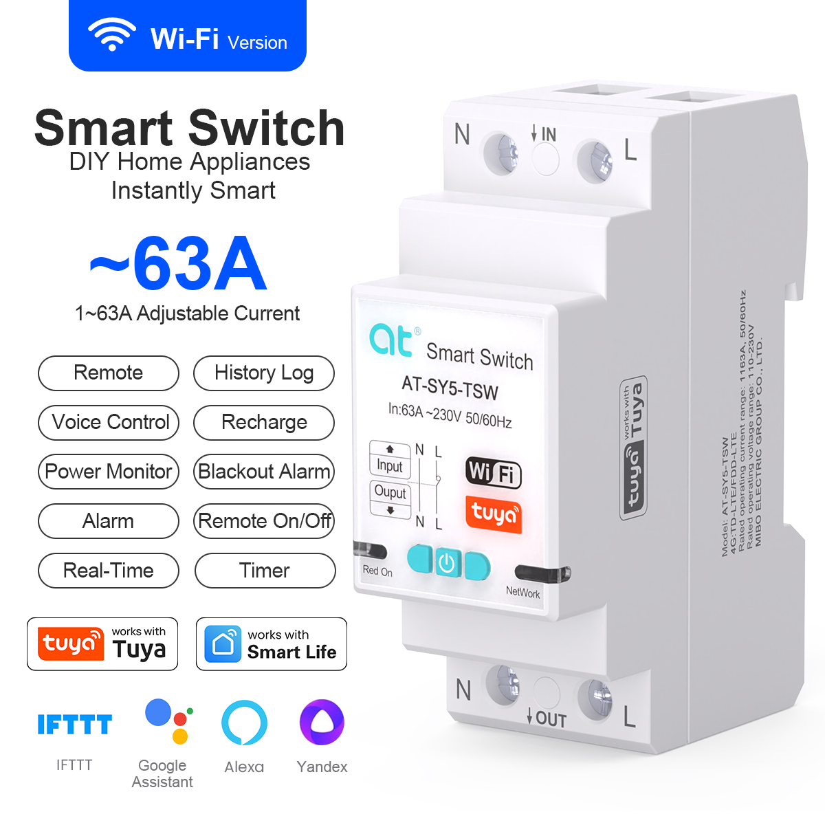 Smart Switch Circuit Breaker T - Home Automation Industry 评论和价格