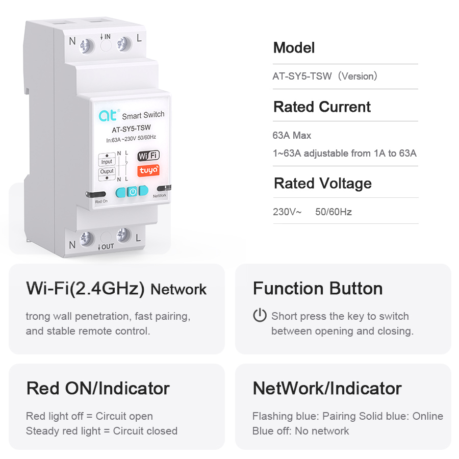 Smart Switch Circuit Breaker T - Home Automation Industry 评论和价格