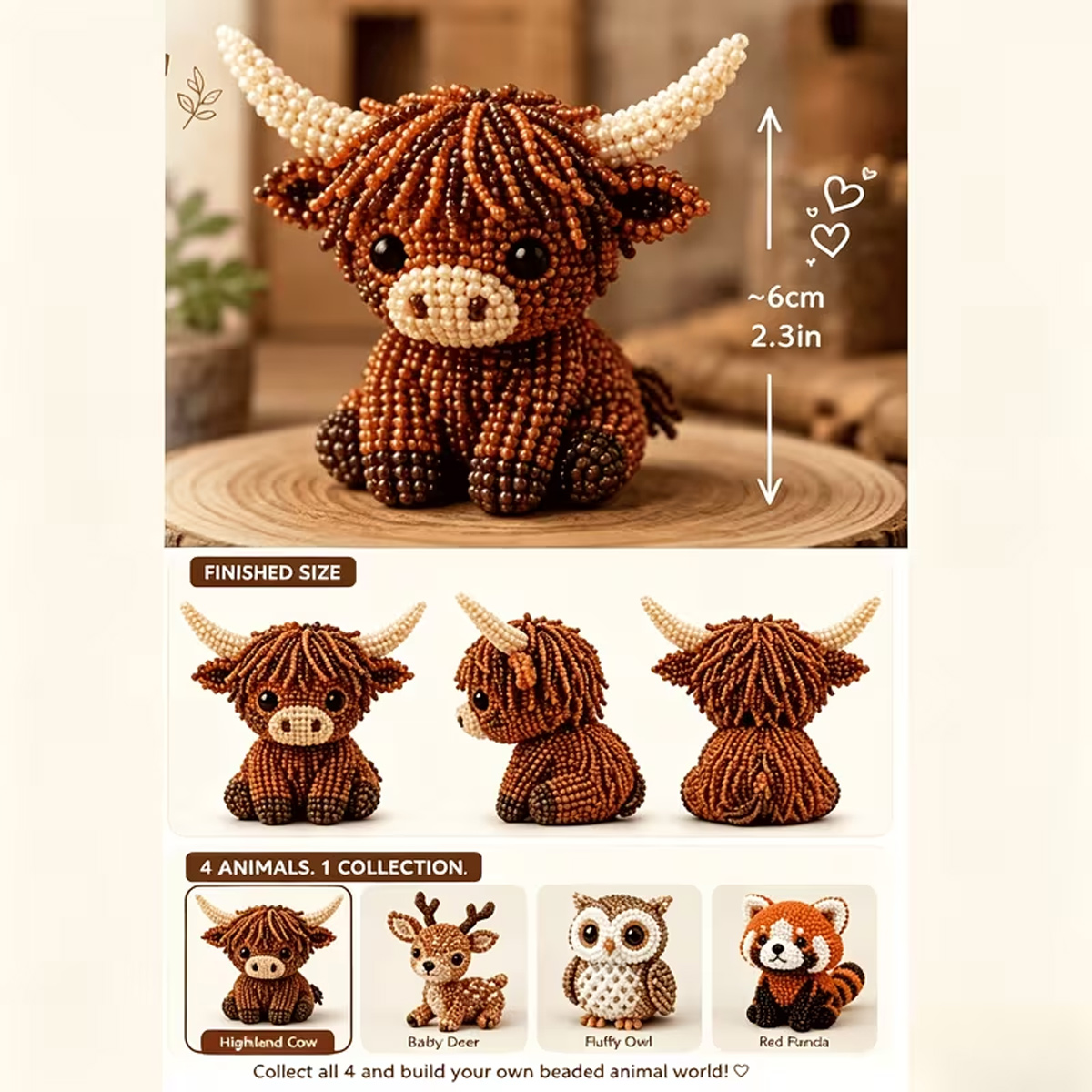Mini 3D Beaded Animal DIY Kit, - Diy Automation Projects 评论和价格